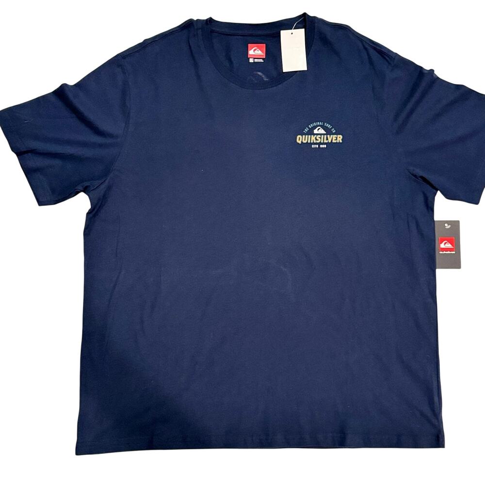 Quiksilver 2XL Graphic Tee NWT The Original Surf Co ESTD 1969 Navy